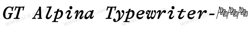 GT Alpina Typewriter字体转换